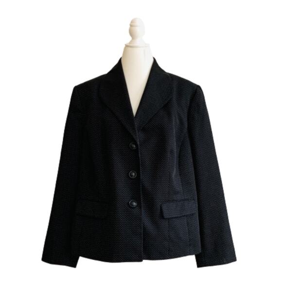 Le Suit Blazer Separates Black White Three Button Career Jacket Plus Size 18W - Picture 1 of 13